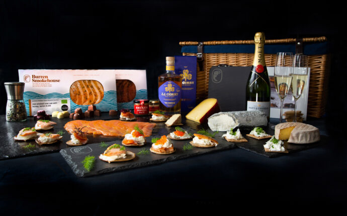 Luxury food gift hamper basket Burren Smokehouse