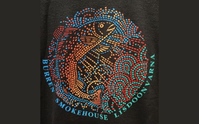 T-Shirt with Burren Smokehouse Salmon mosaic