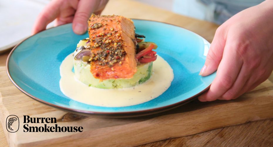 Recipe Burren Smokehouse hot smoked salmon on Colcannon