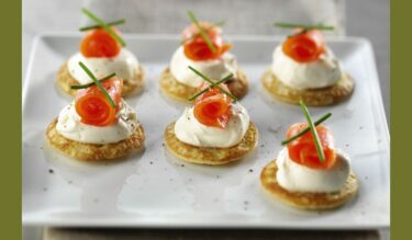 Saumon fumé du Burren sur galettes de pommes de terre
