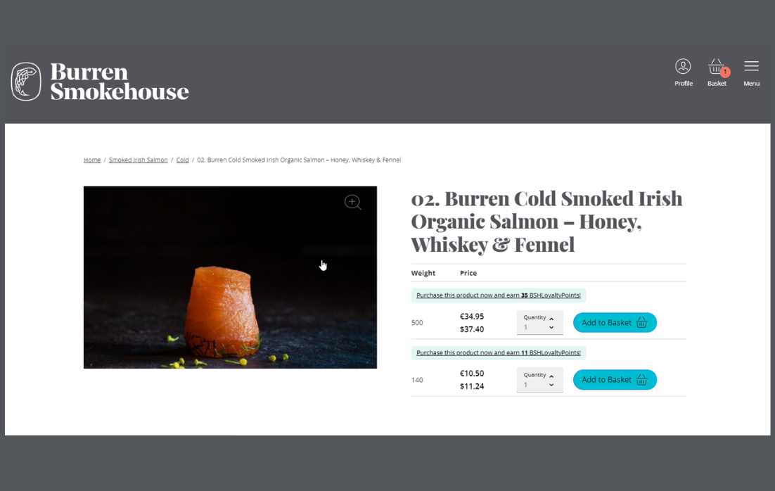 Buying smoked Salmon online Burren Smokehouse