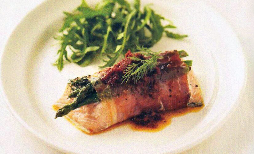 Recipe Neven Maguire Burren Smokehouse Salmon asparagus parcels