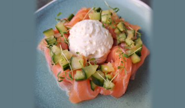 Burren Smoked Salmon, Gorse & Cucumber by Cava Bodega