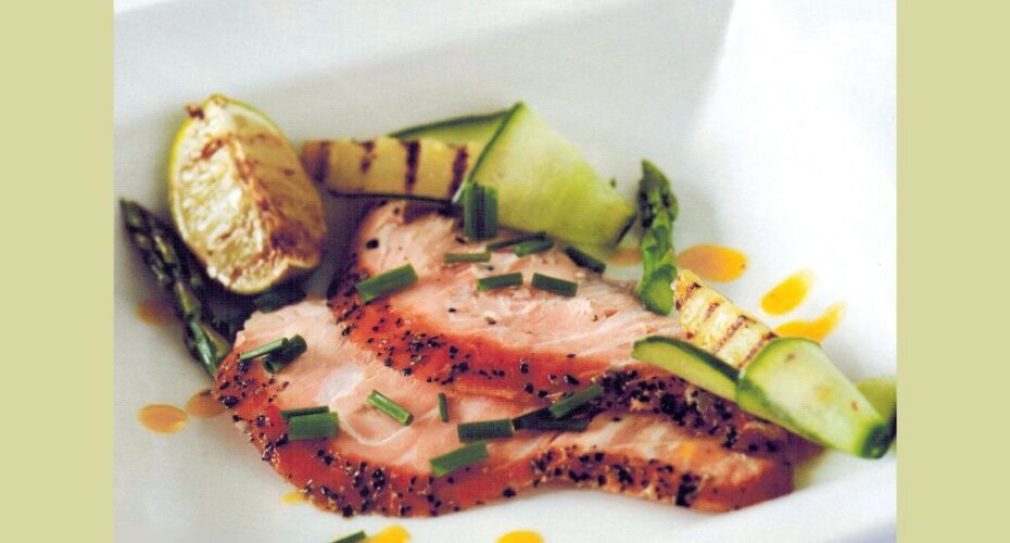 Recipe Yes Chef Tropical Salmon with smoked salmon