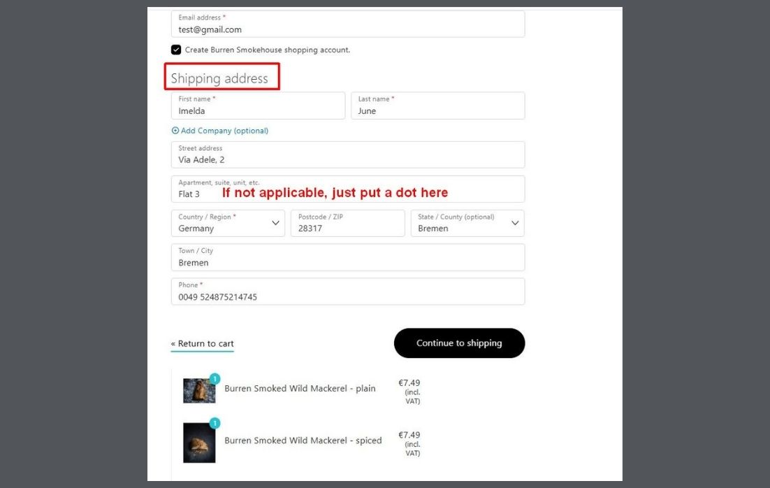 Ordering smoked Salmon process 2 Burren Smokehouse