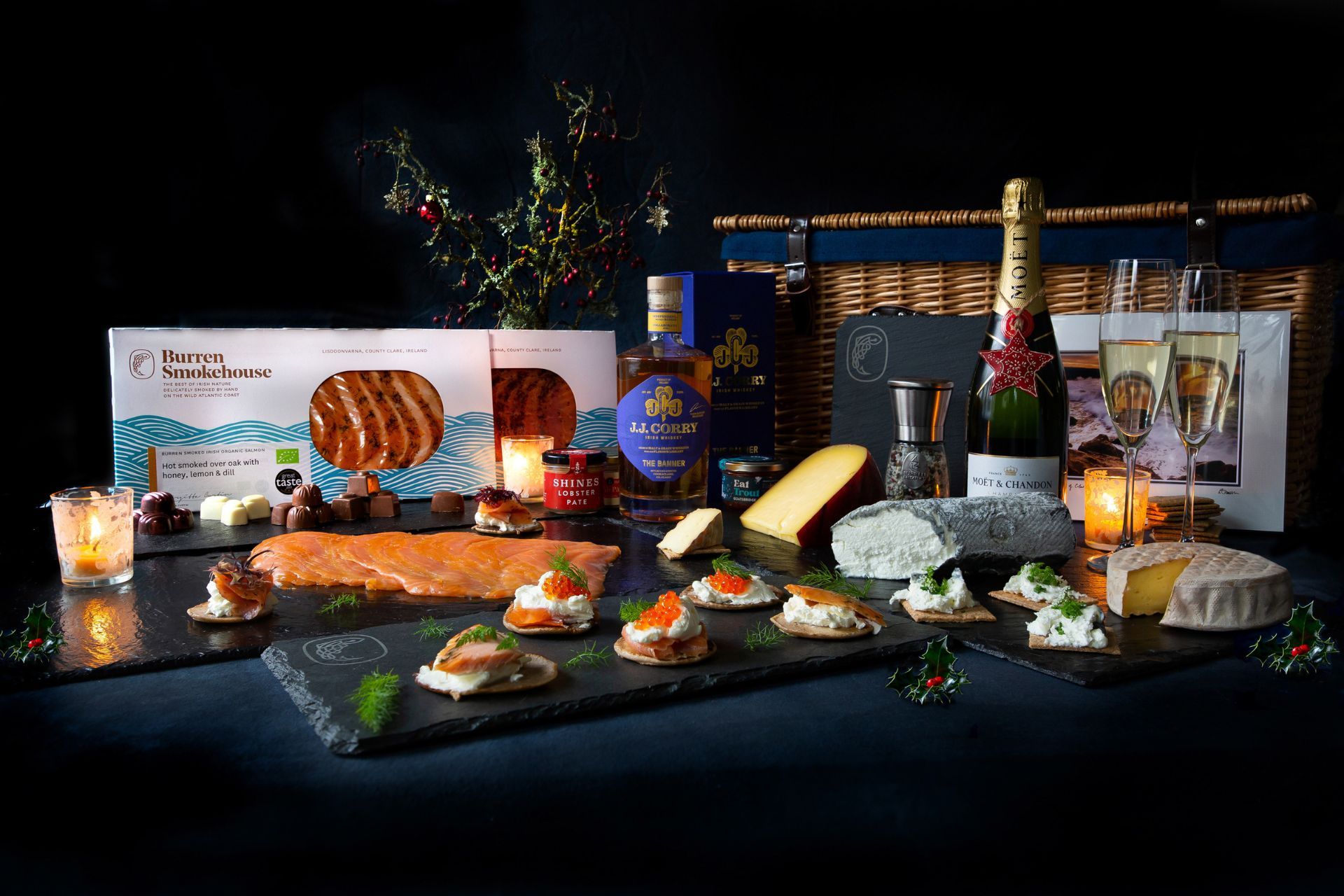 Burren Smokehouse Luxury gift hamper for Christmas presents 