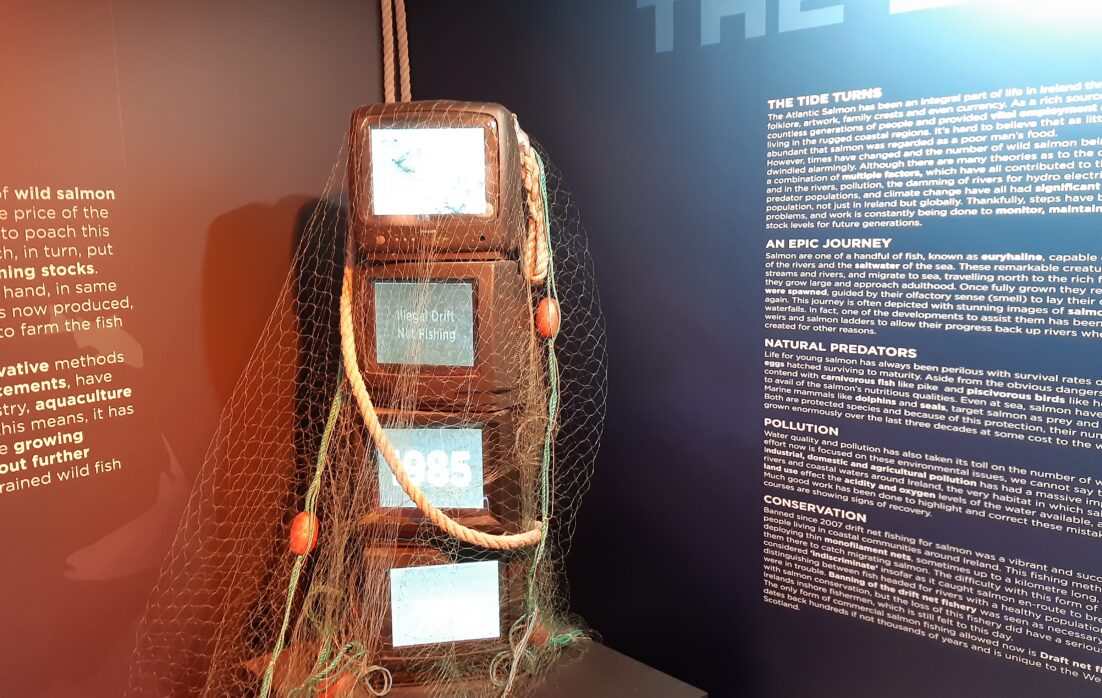 Stack of TV sets Taste the Atlantic - Salmon Experience