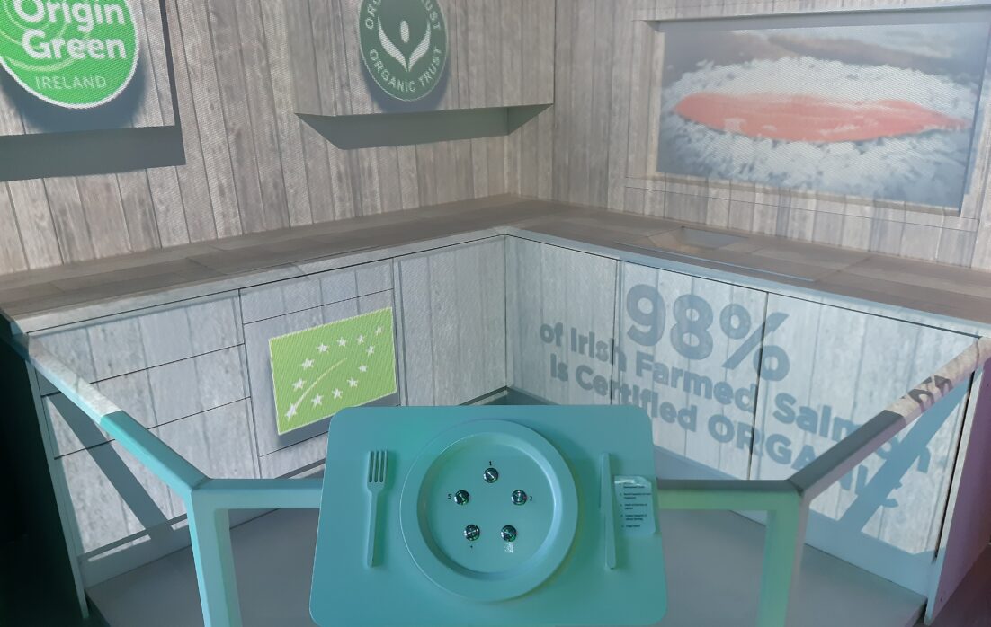 Interactive display at Taste the Atlantic - Salmon Experience